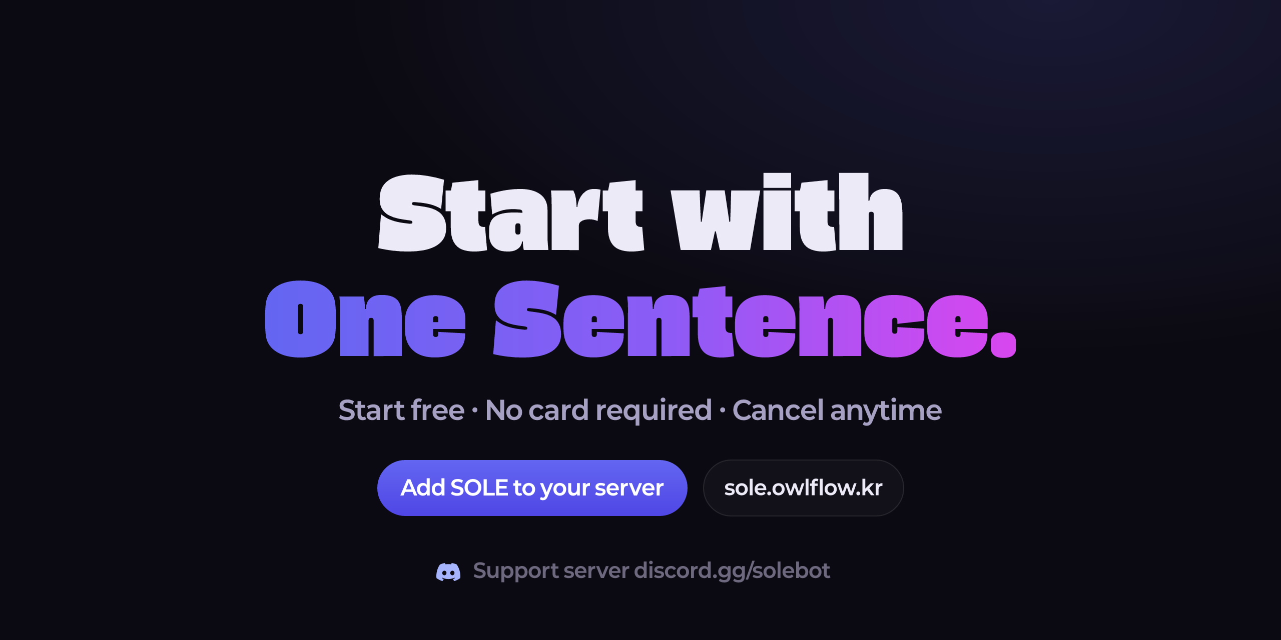 SOLE Start